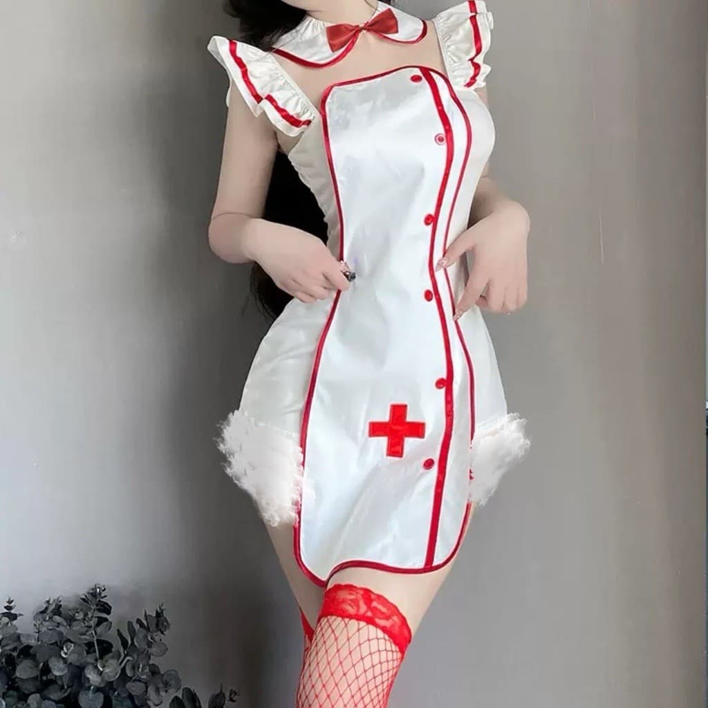 Lovelace #2719 Lingerie Sexy Kostum Suster + Bando 2