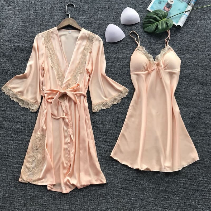 LOVELACE #6689 Lingerie + Kimono | Piyama Tidur Ada Cupbra 5