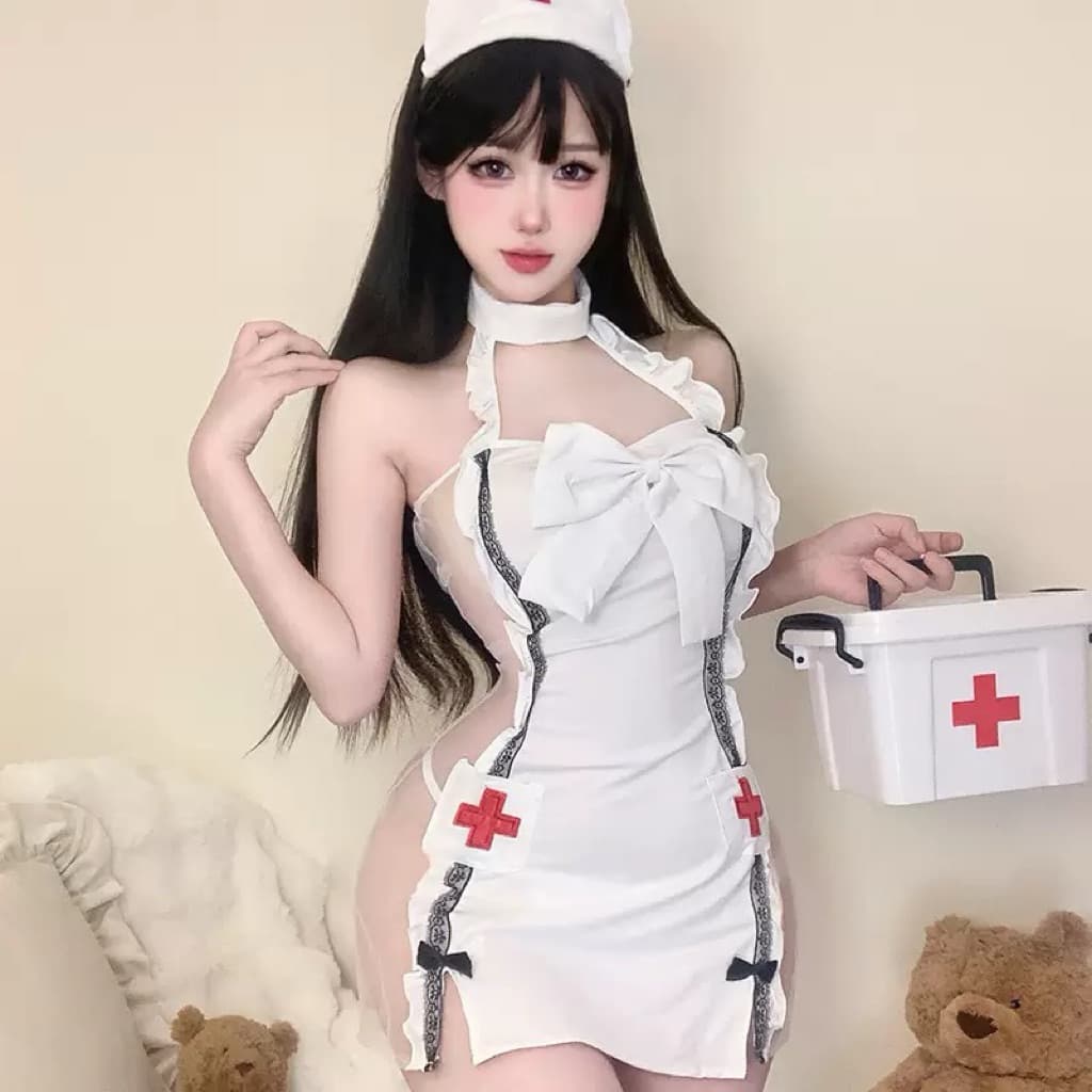 LOVELACE #2501 Lingerie Sexy Suster + Bando | Kostum Perawat 2
