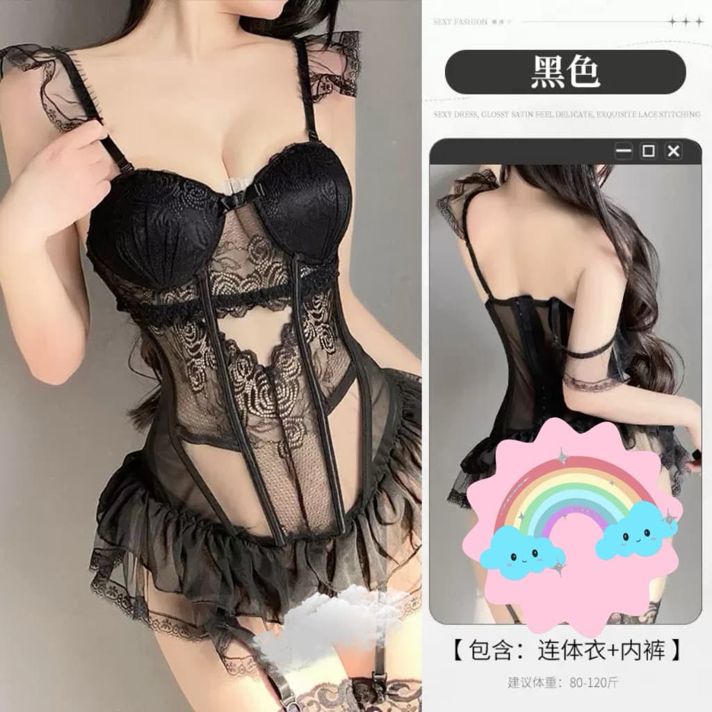 LOVELACE #1431 Lingerie Sexy Bodysuit 9