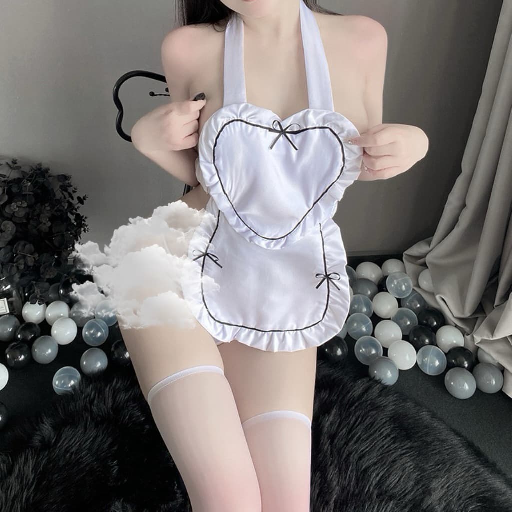 #7302 Sexy Lingerie Pelayan Kostum Cosplay 3