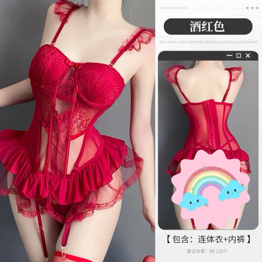 LOVELACE #1431 Lingerie Sexy Bodysuit 8