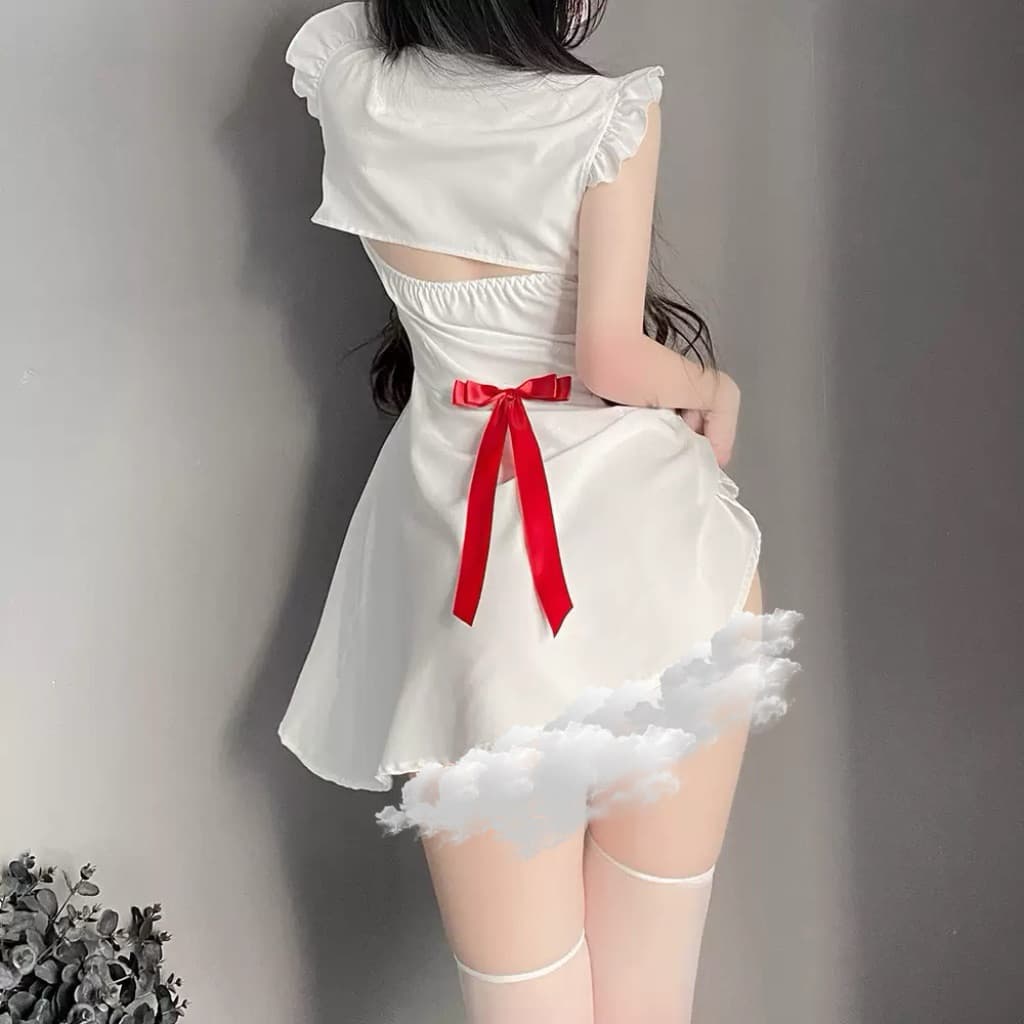 LOVELACE #0281 Dress Sexy Kostum Suster + Bando 4