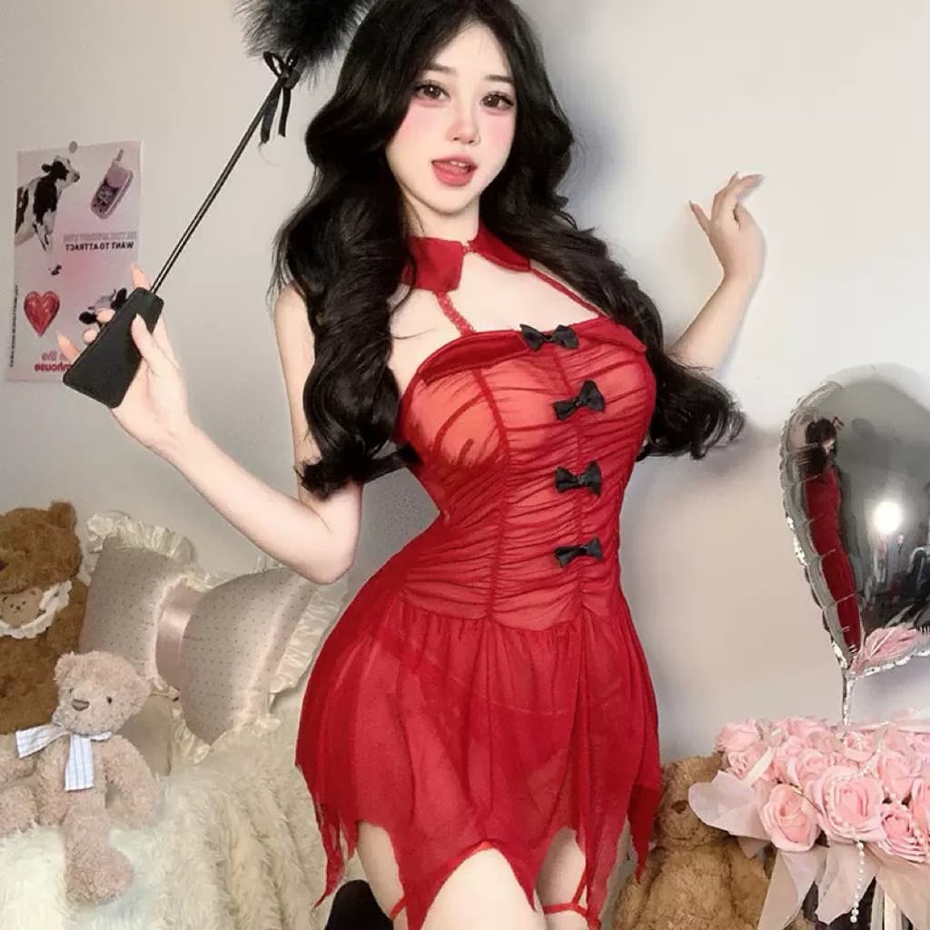 LOVELACE #0962 Lingerie Dress Sexy Babydoll + Bando 2