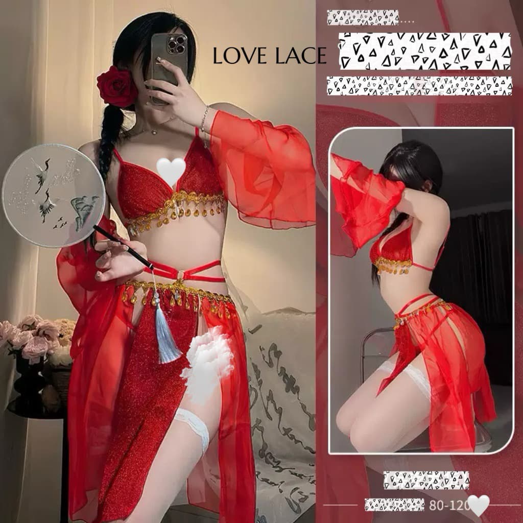 LOVELACE #1113 Pakaian Sexy Wanita Cosplay Gadis China