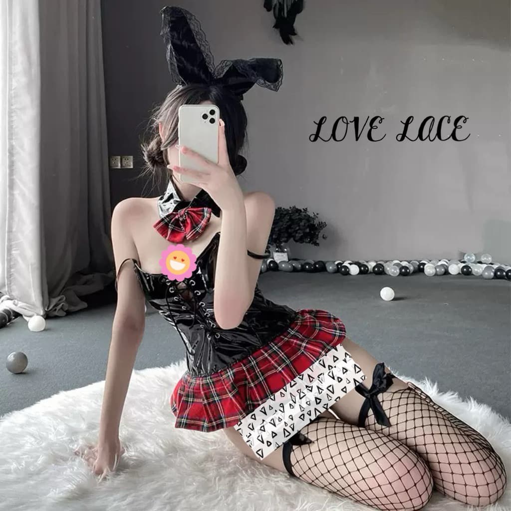 LOVELACE #1030 Pakaian Sexy Kostum Rabbit Bikini + Bando