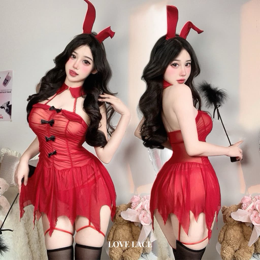 LOVELACE #0962 Lingerie Dress Sexy Babydoll + Bando